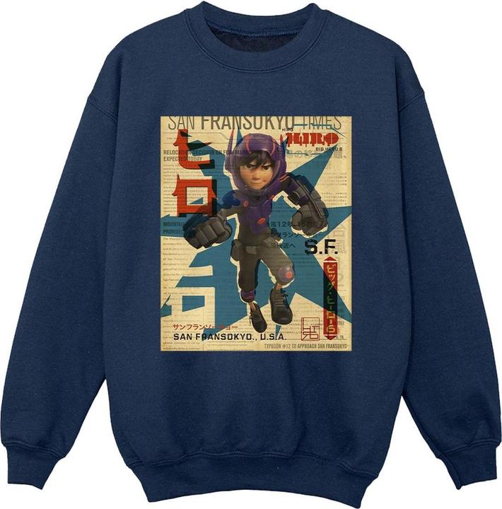 Immagine prodotto Disney Big Hero 6 Baymax Hiro Newspaper Felpa Ragazzi (152, 158)