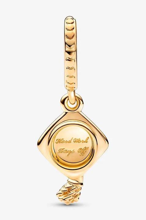 Actual product image Pandora Graduation Cap Charm (Metal, Gold plated)