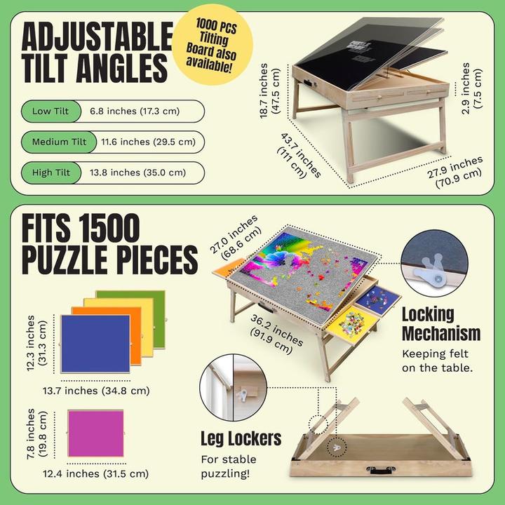 Image du produit Puzzle Ready Puzzle-planche de jeu à pieds courts - 1500 pièces (1500 pièces)