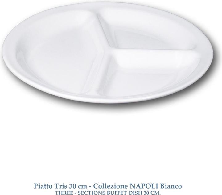 Image du produit Saturnia Assiette en porcelaine à trois compartiments, 30 cm (1 x)