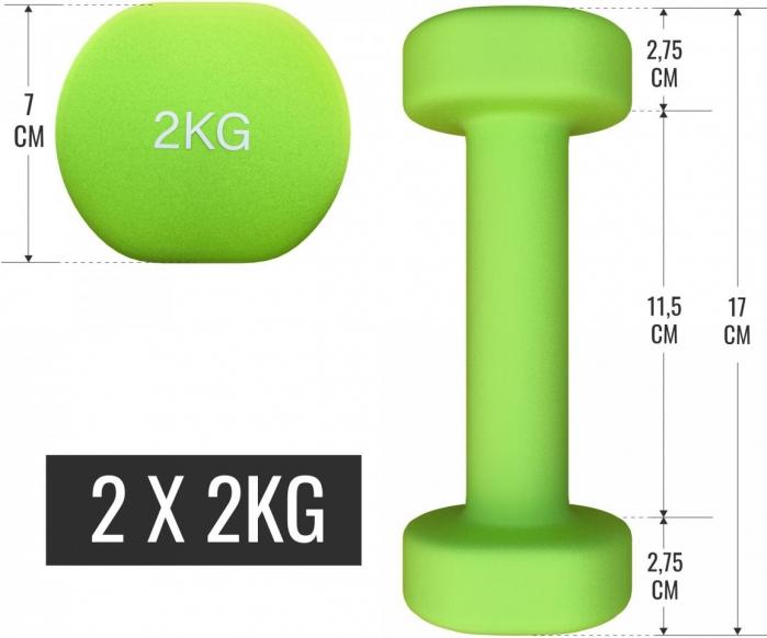 Actual product image Gorilla Sports Dumbbell case (2 x 2 kg, 2 x 3 kg, 2 x 1 kg)