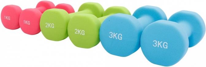 Actual product image Gorilla Sports Dumbbell case (2 x 2 kg, 2 x 3 kg, 2 x 1 kg)