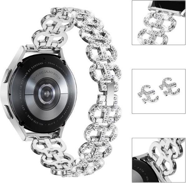 Actual product image MU Style UH Series sparkling stones metal replacement bracelet (20 mm, Metal alloy)