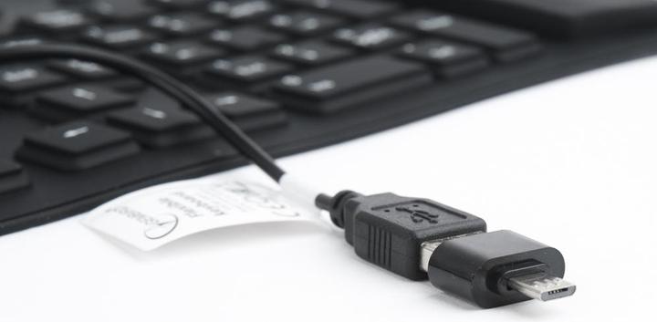 Produktbild Gembird FLEXIBLE USB ENG/Juodas KB-109F-B (DE, Kabelgebunden)