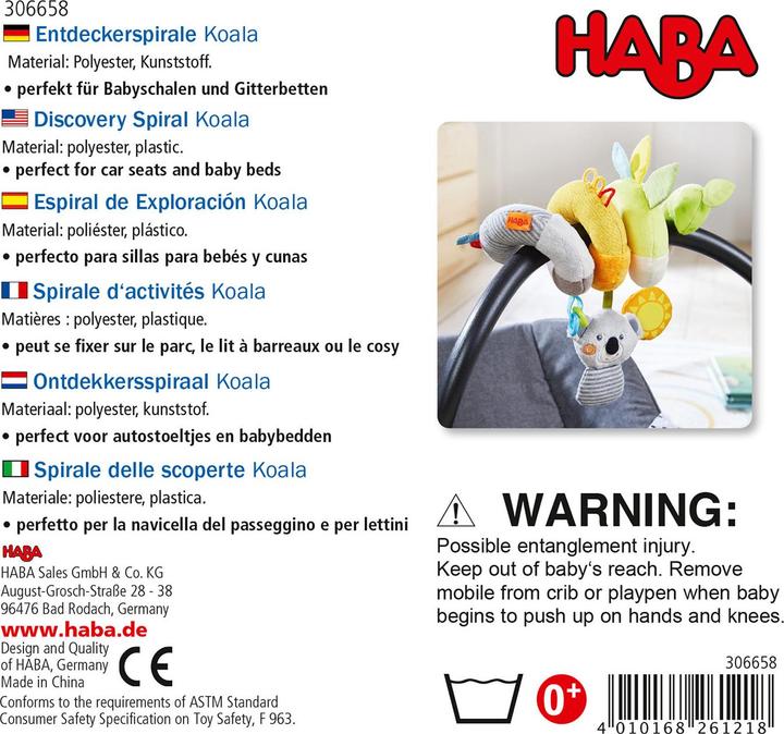 Nährwerte und Zutaten Haba Entdeckerspirale Koala
