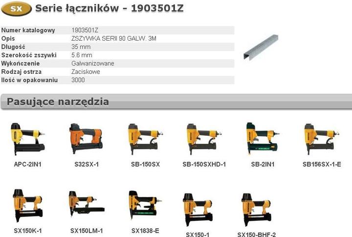 Bostitch Staples 90 35 mm 3000 Stcs (3000 x)