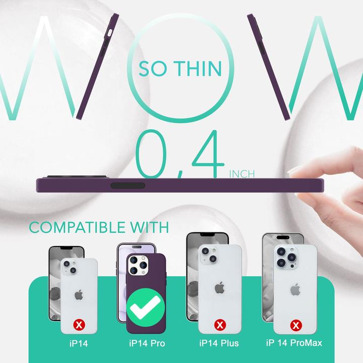 Actual product image Nalia Liquid silicone case with MagSafe function & 2x display protection glass (Apple iPhone 14 Pro)