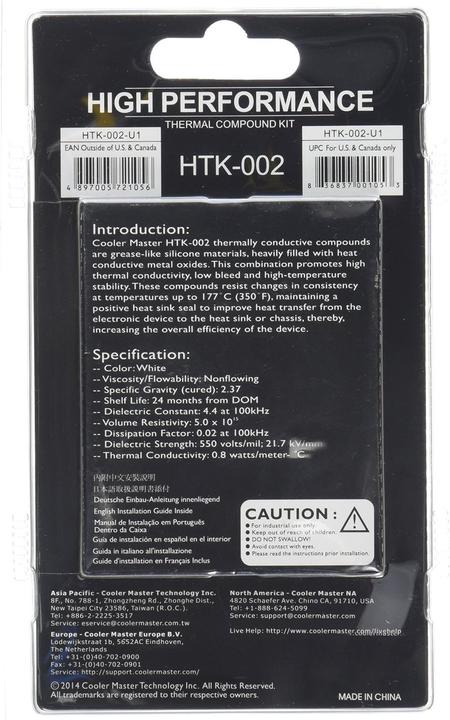 Productafbeelding Cooler Master Warmtegeleidende pasta (4.50 W/m K, 5 g)
