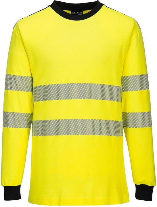 Image du produit Portwest Hommes PW3 Flame Resistant Hi-Vis Long-Sleeved T-shirt (L)