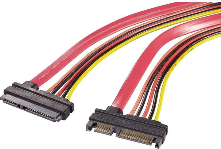 Actual product image Renkforce SATA Combi Extension Cable 0.5 m