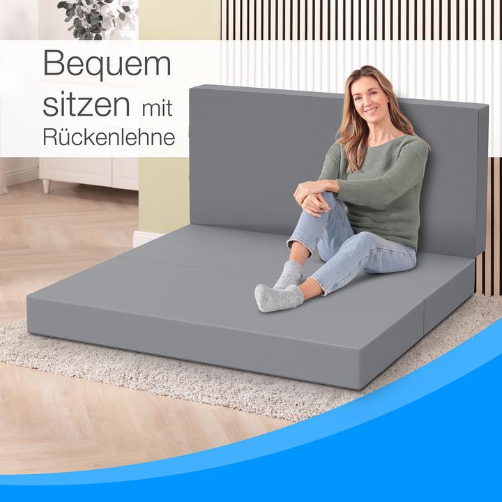 Produktbild Bestschlaf Klappmatratze, 3-teilige Faltmatratze, Reisebett, Gästematratze (140 x 195 cm, Schaumstoffkern)