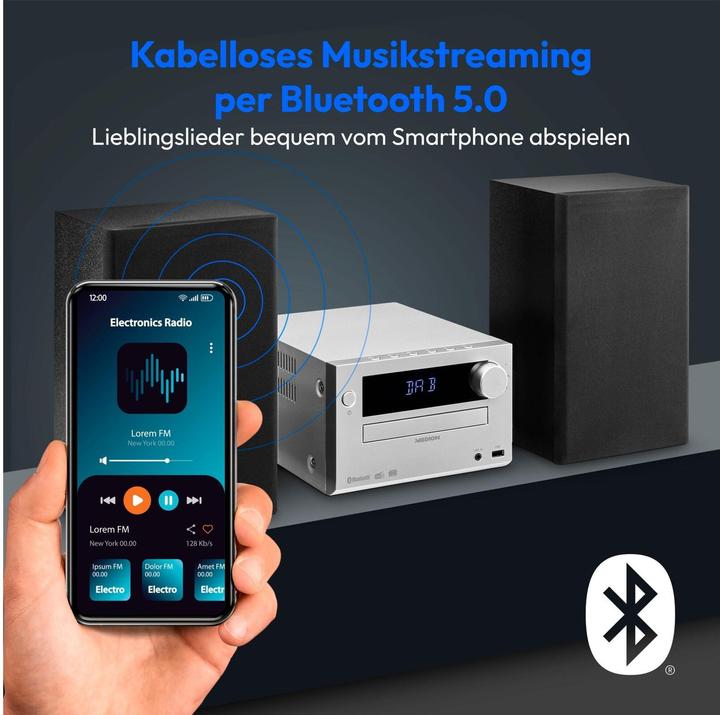 Image du produit Medion LIFE E64482 (Lecteur de CD, Bluetooth, 1x 30 W)