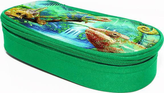 Immagine prodotto Donau astuccio per matite, camaleonte, senza contenuto, ovale, 20x7, 4x4cm, verde