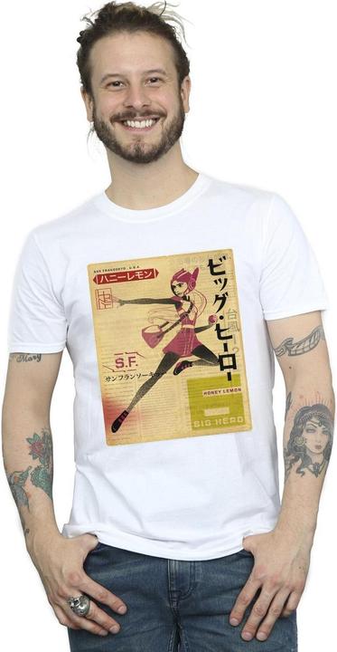 Produktbild Disney Big Hero 6 Baymax Honey Lemon Newspaper TShirt (L)