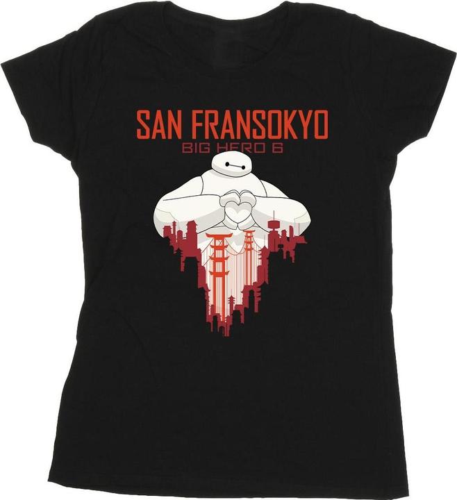 Immagine prodotto Disney Big Hero 6 Baymax San Fransokyo Heart Maglietta Donna (XXL)