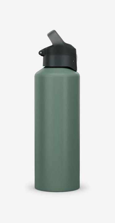 Produktbild Quechua Trinkflasche Aluminium Schnellverschluss Wandern - 500 1 l grün (1 l)