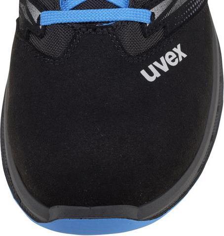 Productafbeelding Uvex Safety 2 trend lage schoenen S2 69398 blauw, zwart breedte 11 maat 51 (S2, 51)