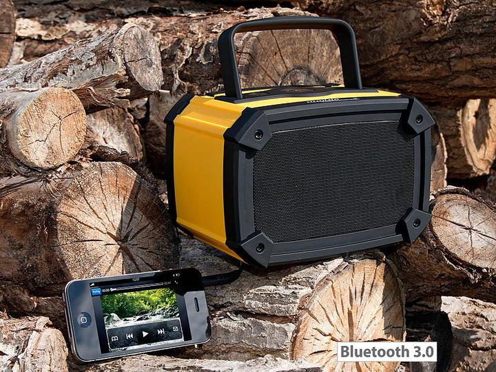Actual product image Auvisio Outdoor speaker with Bluetooth (Electrical connection, Rechargeable battery operated)