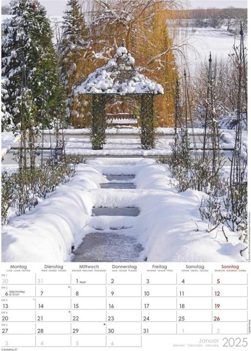 Produktbild Alpha Edition Traumgärten 2025, 29,7x42cm, Bildkalender mit schönen Garten-Motiven für jeden (Harter Einband, Deutsch)