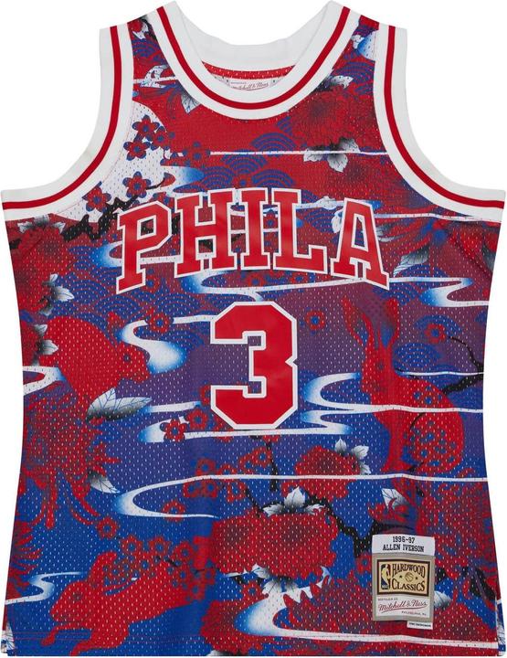 Actual product image Mitchell & Ness Swingman Mesh Jersey Philadelphia 76ers ASIAN Allen Iverson (M)