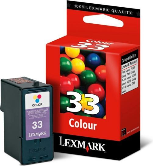 Actual product image Lexmark Original ink cartridge 18CX033E (No.33) (Y, C)