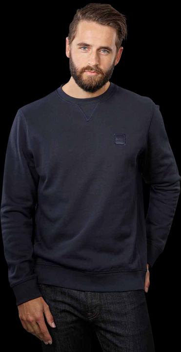 Image du produit Hugo Boss Boss Orange Crew Neck Westart Logo Sweatshirt Dark Blue (XL)