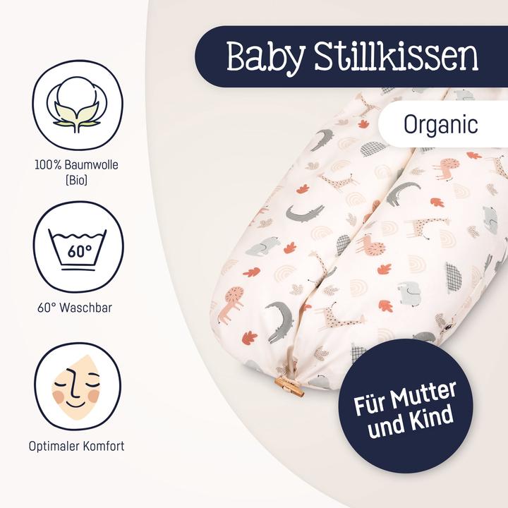 Immagine prodotto Julius Zöllner Cuscino per allattamento Nappi con bottone Biologico (75 cm)