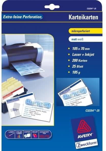 Immagine prodotto Avery Karteikarten (A4, 185 g/m², 200 x)