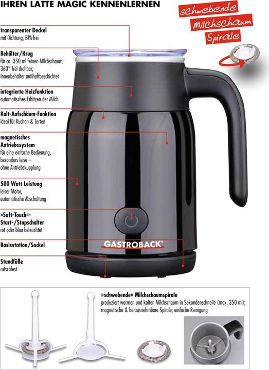 Produktbild Gastroback Latte Magic (EU-Stecker, 35 cl)