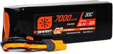 SPMX76S30 7000mAh 6S 22.2V 30C Smart LiPo Battery G2 IC5 (22.20 V, 7000 mAh)