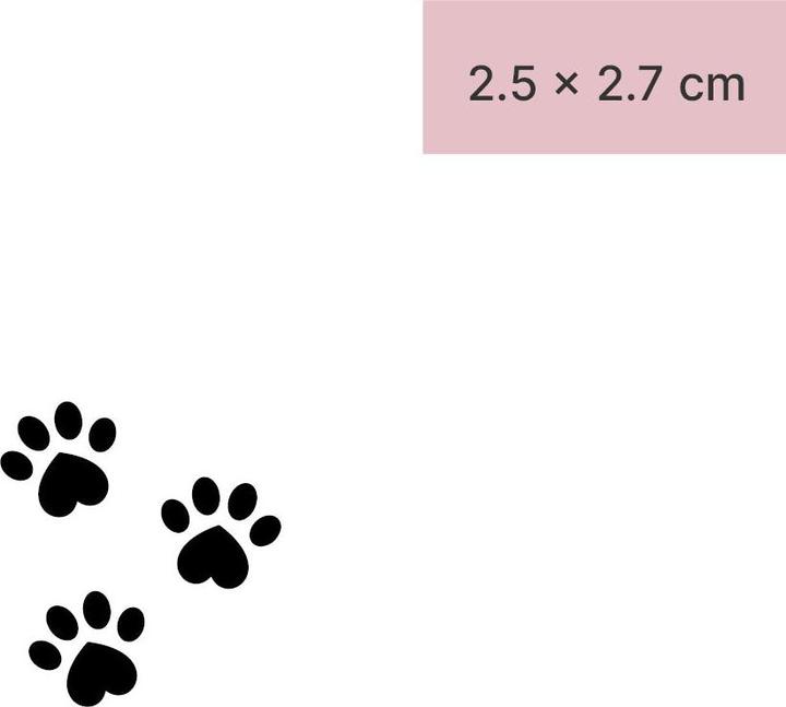 Actual product image minink Temporary tattoo - dog paws