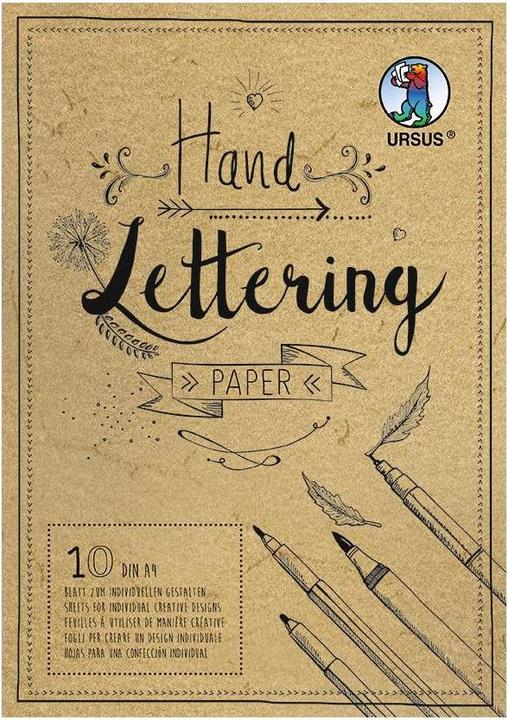 Immagine prodotto Ursus Blocco da disegno Handlettering A4, 190 g/m², 10 fogli, marrone (A4)