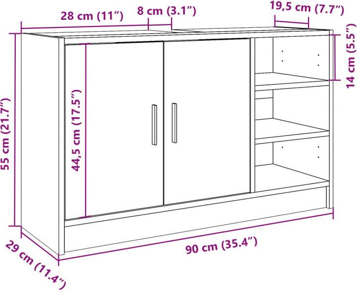 Immagine prodotto VidaXL Unità Vanity (90 x 29 x 55 cm)