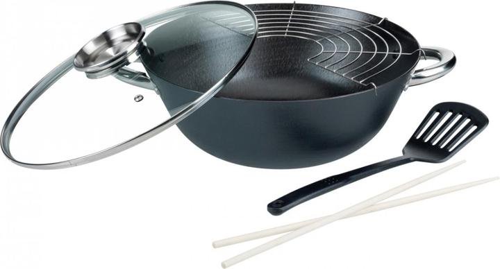 GSW Wok set (32 cm, Wok, Cast iron)
