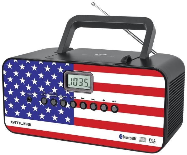 Actual product image Muse M-22BT Black, AUX in, Portable bluetooth radio CD player (AM, FM, MW, Bluetooth)