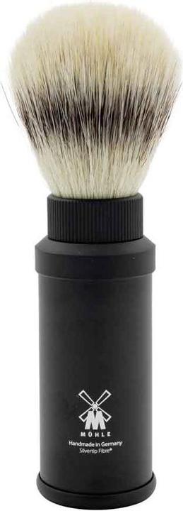 Produktbild Mühle Travel Reiserasierpinsel - Silvertip Fibre Rasurpinsel - Griff aus schwarzem, eloxiertem Alumi (Rasierpinsel)