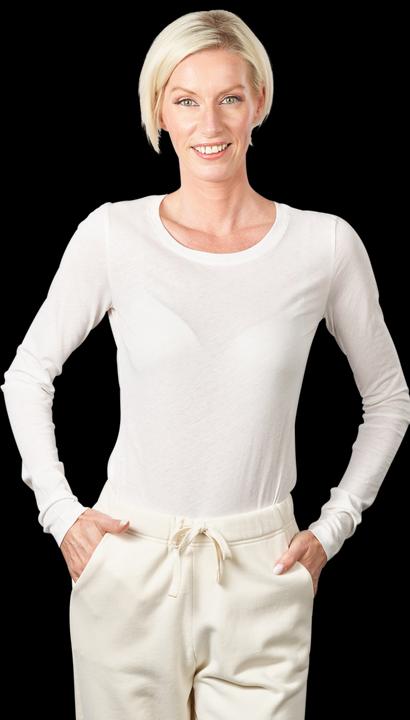 Actual product image Armedangels Enriccaa Soft T-Shirt Long Sleeve White (L)