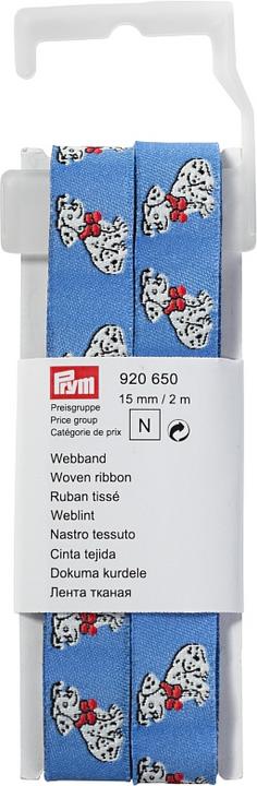 Immagine prodotto Prym Nastro intrecciato, dalmata, blu e bianco 15 mm, 2 m