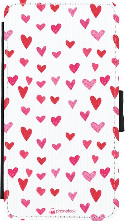 Immagine prodotto PhoneLook Portafoglio Cover Nero San Valentino 2022 Molti Cuori Rosa (Apple iPhone X, Apple iPhone XS)