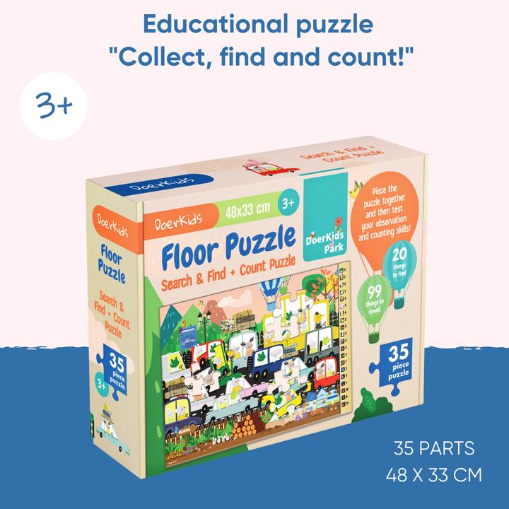 Immagine prodotto DoerKids Cerca Trova e conta il puzzle del parcheggio (35 pezzi)
