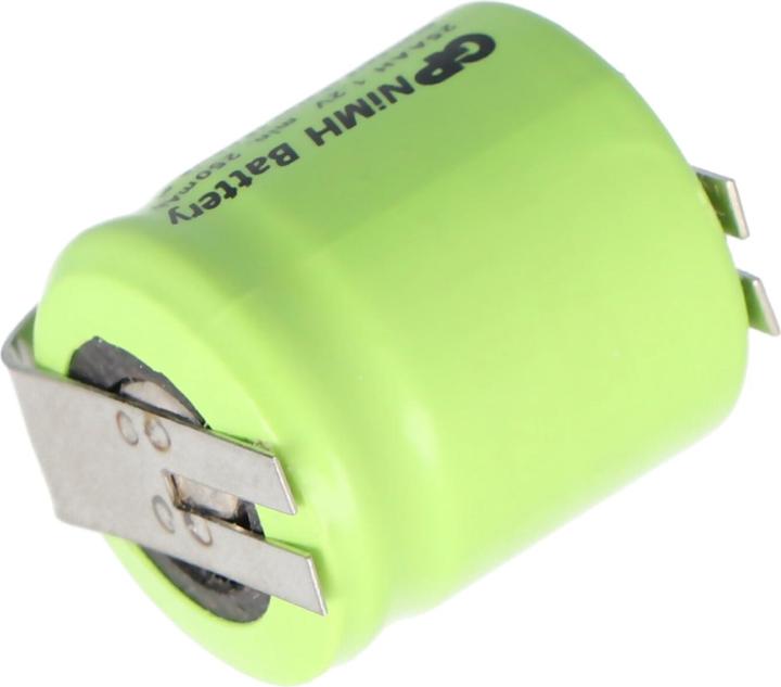 Actual product image GP Batteries Akku GP25AAH, 1/3 AA Mignon Lötfahne U-Form (1 pcs., 1/3 AA, 250 mAh, Rechargeable battery)