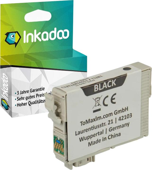 Immagine prodotto Inkadoo Cartucce d'inchiostro compatibili con Epson C13T12814011 / T1281 XL Ink Cartridge, nero nero (FC)