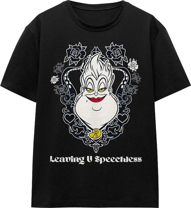 Actual product image Disney Villains Unisex Adult Leaving U Speechless Ursula Valentine's Day T-Shirt (L)