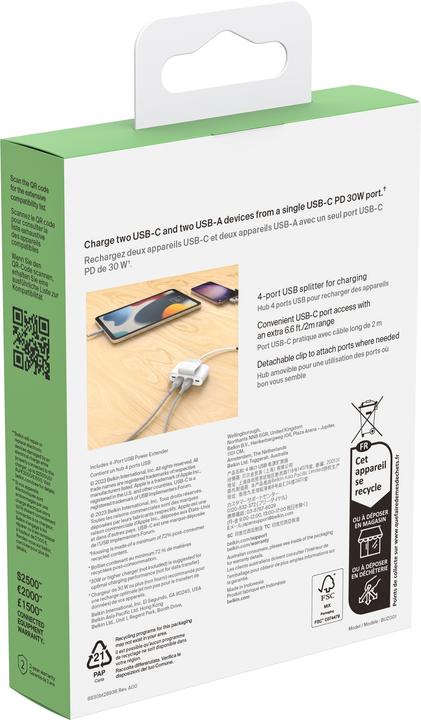 Actual product image Belkin 4-Port-USB Power Extender (USB-C, 4 Ports)