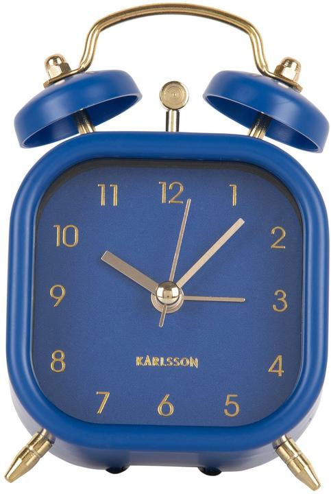 Produktbild Karlsson Klassischer Wecker Metallic Glam square Blue