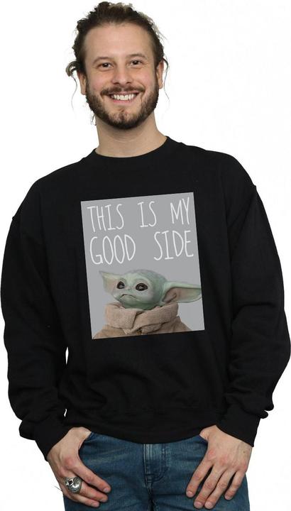 Actual product image Star Wars Mens The Mandalorian The Child Good Side Sweatshirt (XXL)