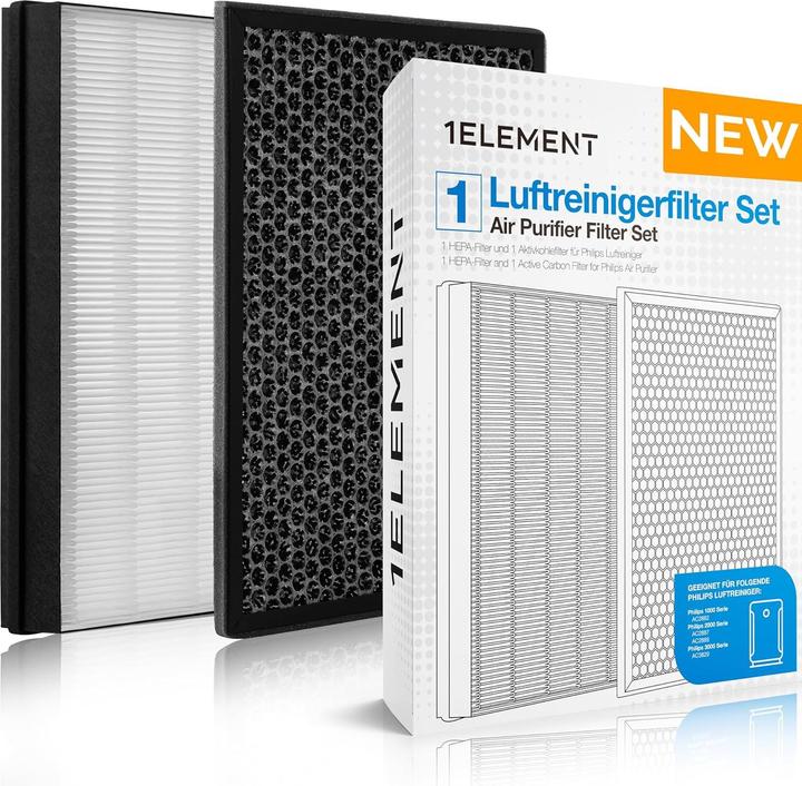 Produktbild 1Element 2er Filter-Set für Philips Luftreiniger (2 x)