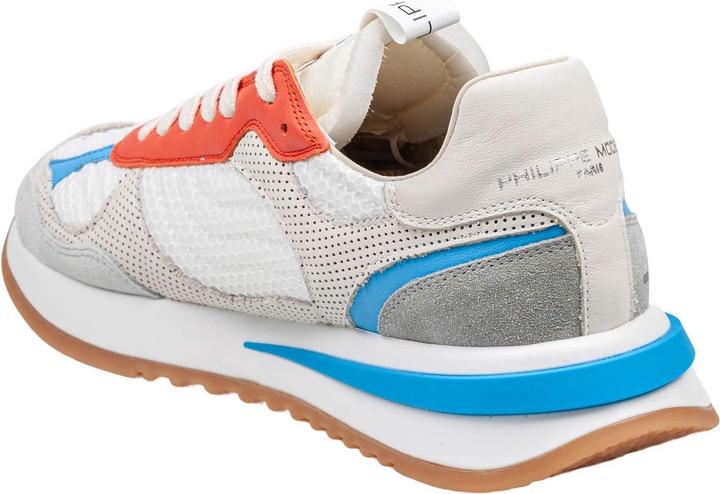 Image du produit Philippe Model olympique sneakers in leather and fabric color white, grey and orange (43)