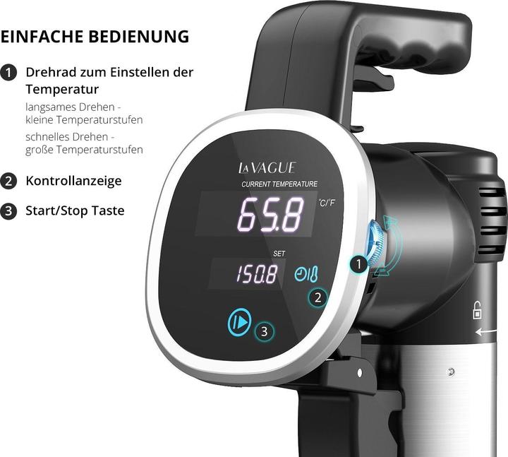 Actual product image La Vague Sous Vide Stick Precision Cooker (EU plug)