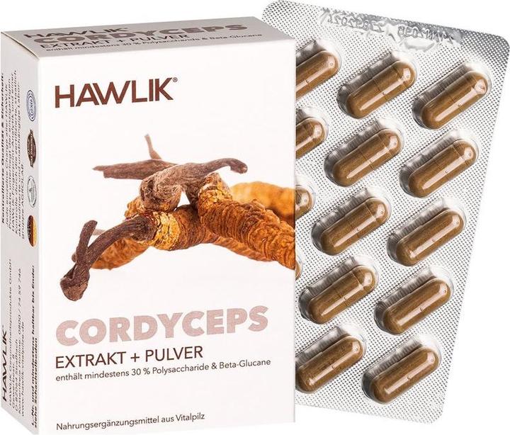 Produktbild Hawlik Cordyceps Extrakt + Pulver Kapsel (60 Stück, Kapseln, 58 g)